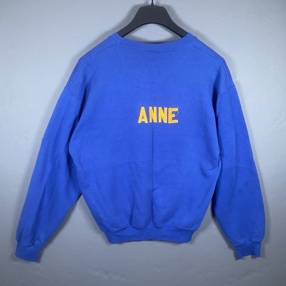 Vintage Russell Athletic Henry Clay Cheerleading Sweatshirt Blue Medium Anne - Picture 7 of 9